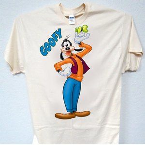 GOOFY, COOL VINTAGE LOOKING IVORY TEE ALL SIZES T-1889